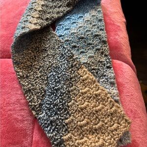 Handmade Multicolor Crocheted Scarf